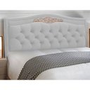 Ver imagem 4 de Cabeceira Estofada Box Casal King Size 195cm Corino Branco