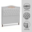 Ver imagem 3 de Cabeceira Estofada Box Casal King Size 195cm Corino Branco