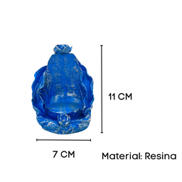 Incensário Cascata Folha 11cm Universal Resina-selecione Cor:azul Claro - 3