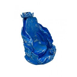 Incensário Cascata Folha 11cm Universal Resina-selecione Cor:azul Claro - 4
