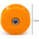 Ver imagem 3 de Kit 2 Roldanas Nylon V 3 pol 200kg de Toni com Bucha e Parafuso Porta Portão de Correr Janela