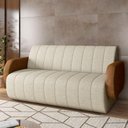 Ver imagem 5 de Sofá 2 Lugares Sala Living Orgânico 168cm Fávara K01 Couríssimo Whisky Linho Champanhe - Lyam