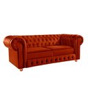Ver imagem 1 de Namoradeira Chesterfield Bourbon 3 Lugares Via Encanto Veludo Cobre