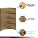 Ver imagem 3 de Cômoda Decorativa Madeira Maciça Naipe 4 Gavetas Freijó - G74 - Gran Belo