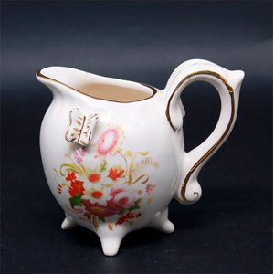 Cremeira Cerâmica Decor.floral Vintagel Off White 10,5x7x9,5