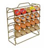 Porta 50 Cápsulas de Café Suporte Organizador Dolce Gusto Aramado Aço Dourado - 3