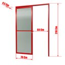 Ver imagem 4 de Porta de Correr Suspensa Vidrao Dir L.25 Vermelha 210x70 Brimak