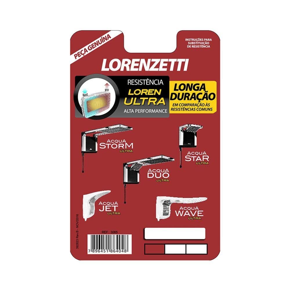 Resistência Lorenzetti 3065 5500w 127v Loren Ultra