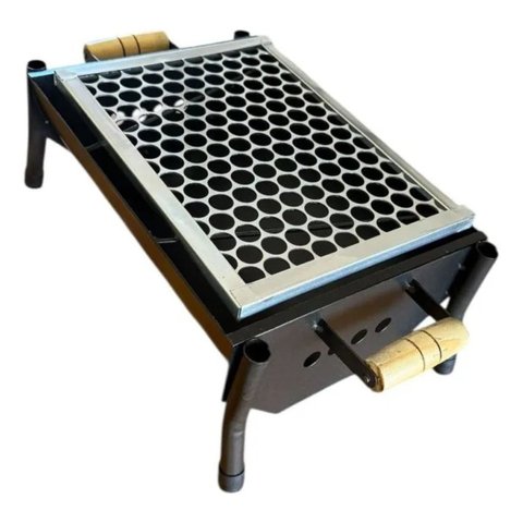 Churrasqueira Porquinho Preta Portátil Grelha - La Móveis