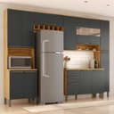 Ver imagem 1 de Cozinha Modulada Compacta 5 Peças 13 Portas MDF 300cm Itália Espresso Móveis