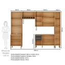 Ver imagem 3 de Cozinha Modulada Compacta 5 Peças 13 Portas MDF 300cm Itália Espresso Móveis
