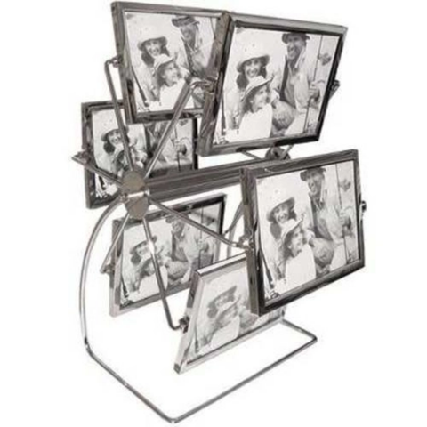 Porta Retrato Giratorio para 12 Fotos 10 X15 Cm:cinza Escuro