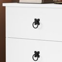 Ver imagem 3 de Mesa de Cabeceira Mad 3 Gavetas Estilo Retrô com Pés em Madeira Cor Branco Jm