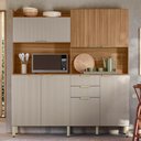 Ver imagem 2 de Cozinha Compacta Pitaya 7 Portas e 2 Gavetas Amêndola Touch/nude Prime Tx - Demóbile