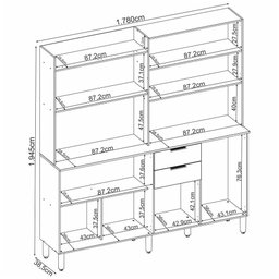Cozinha Compacta Pitaya 7 Portas e 2 Gavetas Amêndola Touch/nude Prime Tx - Demóbile - 7