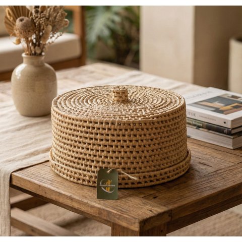 Boleira Cloche em Palha Carnaúba Natural Artesanal
