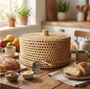 Ver imagem 3 de Boleira Cloche em Palha Carnaúba Natural Artesanal