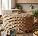 Ver imagem 2 de Boleira Cloche em Palha Carnaúba Natural Artesanal