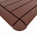 Ver imagem 3 de Kit 4 Peças Acabamento de Deck Plástico Rampa Jardim Quintal Marrom