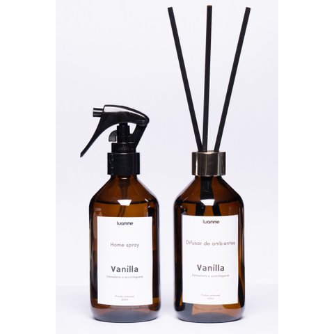 Kit Home Spray e Difusor de Ambientes Vanilla Vidro 200ml