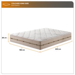 Colchão King Bahamas Molas Superlastic 193x203x26cm - 3