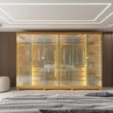 Ver imagem 6 de Guarda Roupa Casal Cumaru 6 Portas Reflecta com LED com Pé Yescasa Naturalle