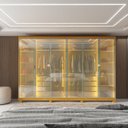 Ver imagem 6 de Guarda-Roupa Casal 6 Portas Reflecta e Pés Cumaru Yescasa Marrom/Marrome