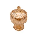 Ver imagem 3 de Bomboniere de Cristal C/ Pé Louise Âmbar 11x18cm - Wolff