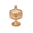 Ver imagem 1 de Bomboniere de Cristal C/ Pé Louise Âmbar 11x18cm - Wolff