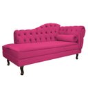 Ver imagem 3 de Kit Diva Recamier Diana 140cm Lado Esquerdo e 01 Poltrona Classic Suede - Doce Sonho Móveis RECAMIER