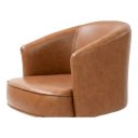 Ver imagem 4 de Poltrona Decorativa Julia Tecido Corino Base Giratoria Luxuosa - Gustavo Decor