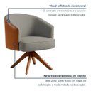 Ver imagem 5 de Poltrona Decorativa Julia Tecido Corino Base Giratoria Luxuosa - Gustavo Decor