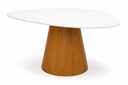Ver imagem 2 de Mesa de Jantar Prune Laca Branca 100x88cm Cone Freijó