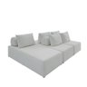 Sofá Ilha na Caixa em Módulos Mobili 3 Chaise 270cm Boucle Brancoestofama - 1