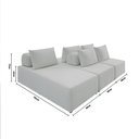 Ver imagem 3 de Sofá Ilha na Caixa em Módulos Mobili 3 Chaise 270cm Boucle Brancoestofama