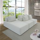 Ver imagem 2 de Sofá Ilha na Caixa em Módulos Mobili 3 Chaise 270cm Boucle Brancoestofama