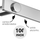 Ver imagem 3 de Porta Toalha de Banho Acessório Toalheiro Suporte para Banheiro Grego Metal Alto Brilho Patmos