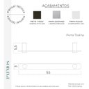 Ver imagem 4 de Porta Toalha de Banho Acessório Toalheiro Suporte para Banheiro Grego Metal Alto Brilho Patmos