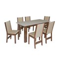 Ver imagem 2 de Conjunto Sala de Jantar 1 Mesa Retangular 6 Cadeiras Móveis São Carlos