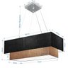 Pendente Retangular Preto e Palha MJ-4321 Para Mesa de Jantar e Estar - 2