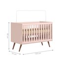 Ver imagem 4 de Conjunto Quarto Infantil Retro Berço e Comoda Jacarta Rosa