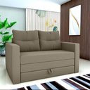 Ver imagem 1 de Sofá Cama 2 Lugares Casal 1,50 Mts Veludo Luma Matrix Cor:veludo Turkey Capuccino
