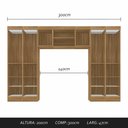 Ver imagem 2 de Guarda Roupa Casal Modulado Rubia Boreal/preto - Móveis Arapongas Boreal/preto Fosco