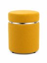 Ver imagem 1 de Puff Superior Prata, Cor Amarelo Veludo - Let Móveis