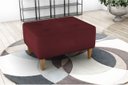 Ver imagem 3 de Kit 2 Puff Decorativo Piva Suede Vinho