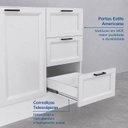 Ver imagem 5 de Balcão 2 Portas 3 Gavetas 120cm sem Tampo Soho CabeCasa MadeiraOriginals Branco