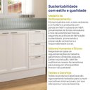 Ver mais imagens de Balcão 2 Portas 3 Gavetas 120cm sem Tampo Soho CabeCasa MadeiraOriginals Branco