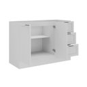 Ver imagem 4 de Balcão 2 Portas 3 Gavetas 120cm sem Tampo Soho CabeCasa MadeiraOriginals Branco