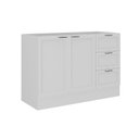 Ver imagem 2 de Balcão 2 Portas 3 Gavetas 120cm sem Tampo Soho CabeCasa MadeiraOriginals Branco