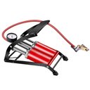 Ver imagem 1 de Bomba Ar Dupla Alta Pressao Manometro Compressor Pedal Inflador Encher Bola Boia Colchao Inflavel